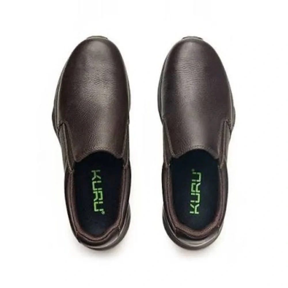 KURU KIVI Mens Brown Leather Slip On‎ Loafers Orthopedic Shoes Size 9.5 10190495